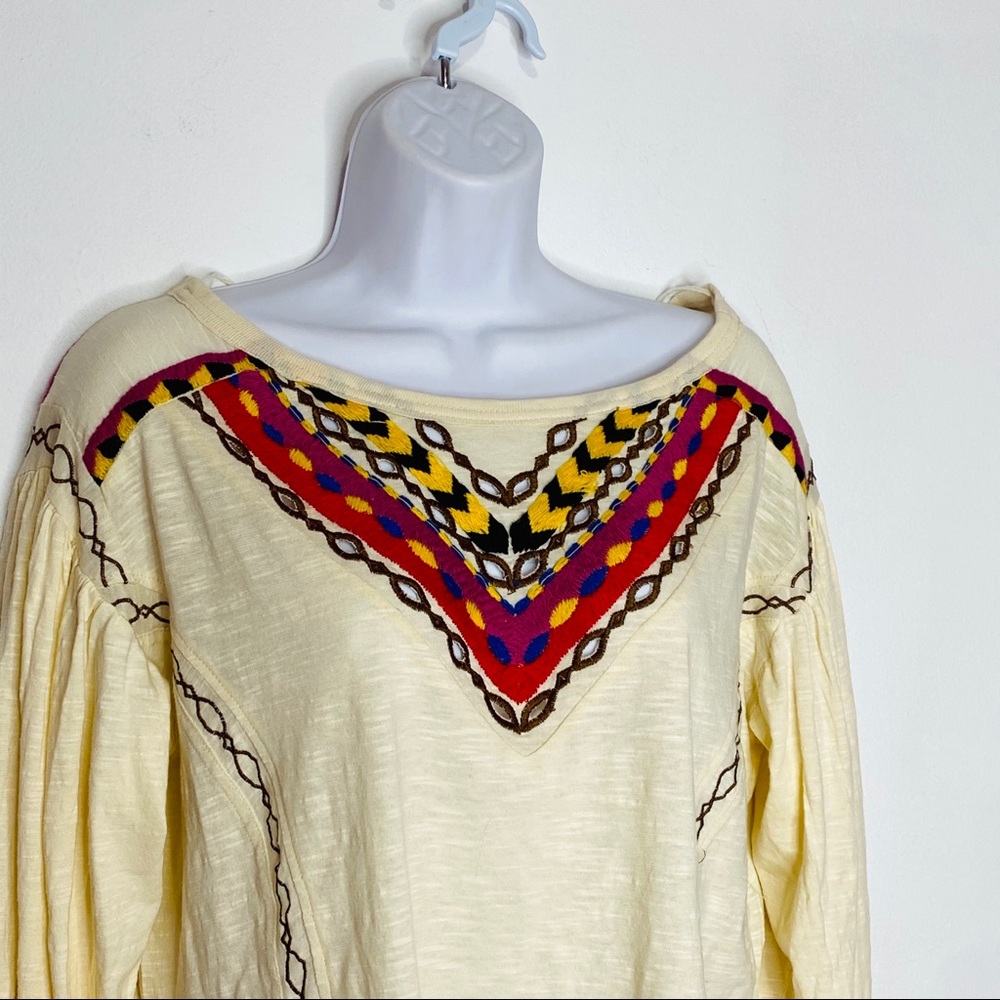 Free People Hand Me Down Embroidered Top - Picture 5 of 7